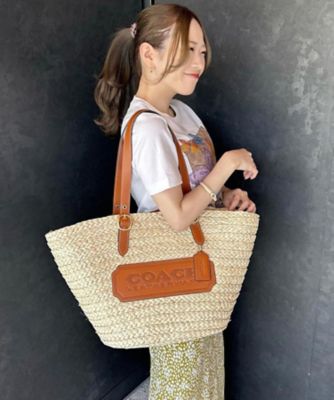 訳あり】 新品 スモールトート コーチ COACH かごバッグ ライム カゴ ...